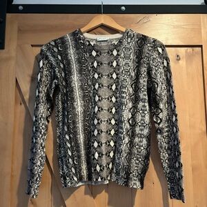 Equipment Cashmere Animal Print Sweater Size XS